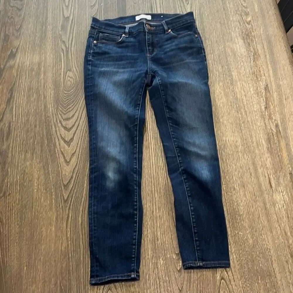 Ann Taylor LOFT Modern Skinny Jeans Denim Stretch Medium Wash Gray Size 26/2